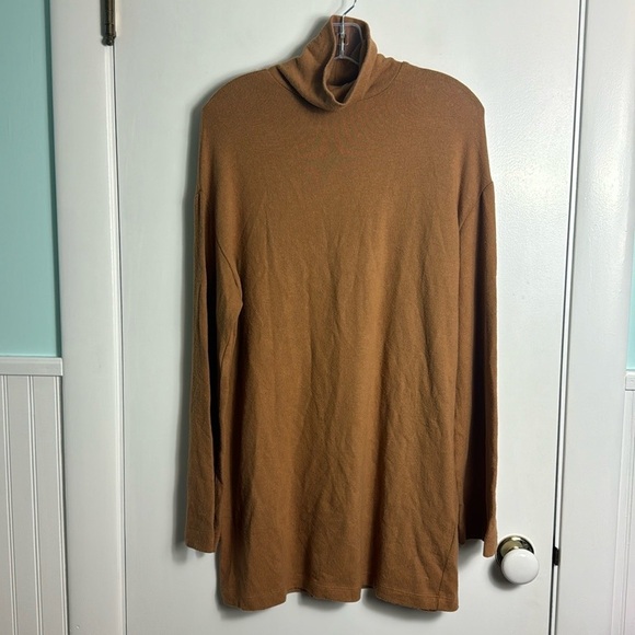 Reformation Aspen Turtleneck Sweater Dress Butterscotch Brown Size Small Fall - Picture 2 of 12